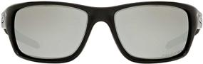 img 2 attached to Oakley Polarized Canteen Sunglasses for Men in Polished Black with Chrome Iridium Lenses