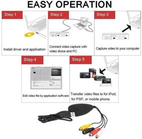 img 2 attached to 📼 Конвертер VHS в цифровой DVD, устройство для захвата звука и видео через USB 2.0 - перенос VCR TV Hi8 Game S-Video на DVD, совместим с Windows 10/8.1/8/7/Vista/XP.