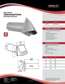 img 1 attached to 4-inch Deflecto Dryer Vent, Galvanized Vent Hood with Wide Mouth Design, Silver Finish (GVH4NR)