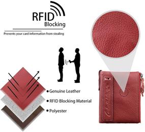 img 1 attached to 👜 Genuine Leather Cowhide Men's Wallet with RFID Blocking - Essential Accessory