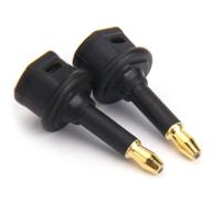 🔌 2pack цифровой оптический toslink на разъем 3,5 мм jack (mini toslink) адаптер для аудио - улучшенный seo логотип