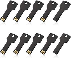 img 4 attached to 🖥️ RAOYI 10PCS 2G USB Flash Drive: Sleek Metal Key Design - Black USB 2.0 Pen Drive Bundle