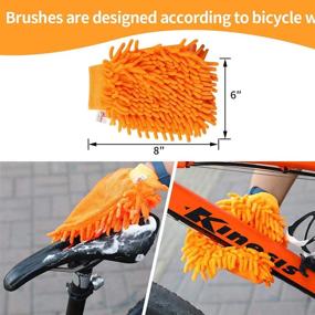 img 2 attached to 🚲 8-Piece Bicycle Cleaning Brush Set with Bike Chain Scrubber - Ideal for Mountain, Road, City, Hybrid, BMX, and Folding Bikes