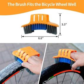 img 3 attached to 🚲 8-Piece Bicycle Cleaning Brush Set with Bike Chain Scrubber - Ideal for Mountain, Road, City, Hybrid, BMX, and Folding Bikes