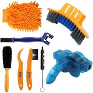 🚲 8-piece bicycle cleaning brush set with bike chain scrubber - ideal for mountain, road, city, hybrid, bmx, and folding bikes logo