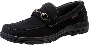 img 4 attached to 👞 ELANROMAN Leather Moccasin Loafers - Premium Slip-On Men's Shoes