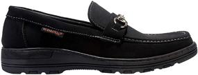 img 2 attached to 👞 ELANROMAN Leather Moccasin Loafers - Premium Slip-On Men's Shoes