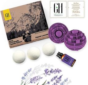 img 4 attached to 🌿 Grateful House Eco-Friendly Laundry Set with 2 Washer Laundry Balls and 3 Organic Wool Dryer Balls Infused with Lavender Essential Oil - Chemical-Free Laundry System