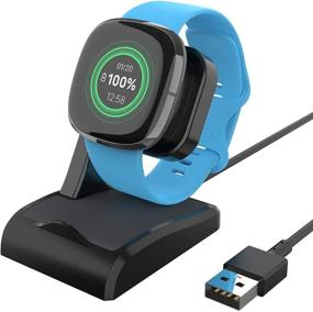 img 4 attached to 🔌 EUCARLOS Charger Dock: Convenient Charging Station for Fitbit Sense & Fitbit Versa 3 Smart Watches