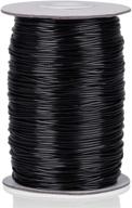 📿 anezus black waxed cotton necklace cord - 1 mm, 175 yards - perfect for jewelry making and beading crafts logo