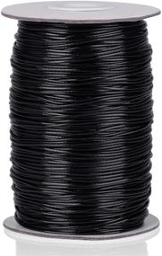 img 4 attached to 📿 Anezus Black Waxed Cotton Necklace Cord - 1 MM, 175 Yards - Perfect for Jewelry Making and Beading Crafts