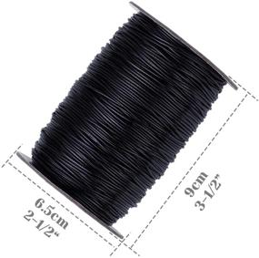 img 3 attached to 📿 Anezus Black Waxed Cotton Necklace Cord - 1 MM, 175 Yards - Perfect for Jewelry Making and Beading Crafts