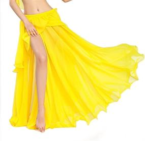 img 3 attached to 👗 ROYAL SMEELA Chiffon Fairy Belly Dance Skirt - Large Swing Skirts for Women Belly Dancing Practice, One Size, 11 Color Options