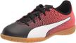 puma rapido soccer white red blast gum girls' shoes and athletic logo