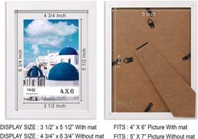 img 2 attached to 🖼️ Large Wall Hanging Photo Frames - CAVEPOP 5x7 White Picture Frame Set of 5 with Mat, Display 4x6 or 5x7 Photos, Collage Picture Frame Sets