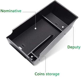 img 1 attached to Efficient CDEFG 2021 K5 Console Organizer: Black 📦 ABS Armrest Insert Tray for 2021 K5 DL3 Interior Storage