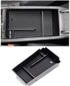 img 4 attached to Efficient CDEFG 2021 K5 Console Organizer: Black 📦 ABS Armrest Insert Tray for 2021 K5 DL3 Interior Storage