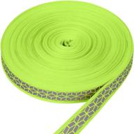 🚸 enhance safety with high visibility reflective tape strip: sew-on warning safety trim логотип