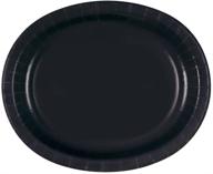 🍽️ 8-piece black oval paper plates by unique industries logo