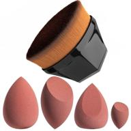 💄 jpnk foundation makeup brush set: 4 latex-free sponges for flawless liquid, cream, or powder cosmetics logo