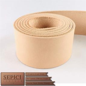 img 3 attached to 🔗 Full Grain Leather Belt Blanks, Straps, Belts, Strips - Sepici Leather [3.2-4mm] [8-10oz] - Natural, Heavy Weight [3/4" (1.9cm) Wide x 70+" (1.83m+) Long] - Cowhide Tooling Leather