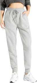 img 1 attached to 👖 TAMEYA Women's Sherpa Lined Sweatpants: Cozy Comfy Fleece Joggers