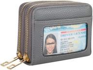 heaye zipper small card case wallet with id window logo