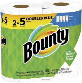 img 2 attached to 🧻 Bounty Select-A-Size White Paper Towels: 2 Double Plus Rolls = 5 Regular Rolls, Ultimate Absorbency!