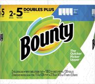 🧻 bounty select-a-size white paper towels: 2 double plus rolls = 5 regular rolls, ultimate absorbency! logo