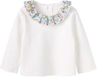 🌸 delightful pureborn floral collar blouses for stylish toddler girls logo