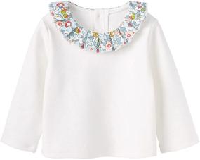 img 4 attached to 🌸 Delightful Pureborn Floral Collar Blouses for Stylish Toddler Girls