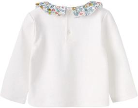 img 1 attached to 🌸 Delightful Pureborn Floral Collar Blouses for Stylish Toddler Girls