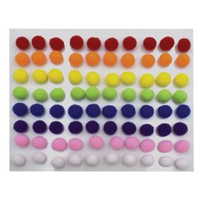 img 2 attached to 🎨 240-Piece Set of Creativity Street Self-Adhesive Poms in Assorted Colors, 5/8 in