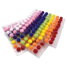 img 3 attached to 🎨 240-Piece Set of Creativity Street Self-Adhesive Poms in Assorted Colors, 5/8 in