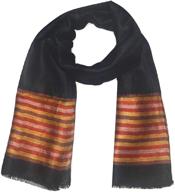 🧣 linen striped twill scarf for women's accessories in scarves & wraps logo