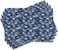 ambesonne snowflake blizzard placemats: unique and diverse snowflakes логотип