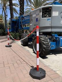 img 2 attached to Ultimate Portable Construction Stanchion with Delineator: Occupational Health & Safety Product.