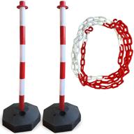 ultimate portable construction stanchion with delineator: occupational health & safety product. логотип