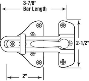 img 3 attached to High Security Swing Bar Door Guard with Auxiliary Lock - Satin Nickel Finish by Defender Security (1-Pack)