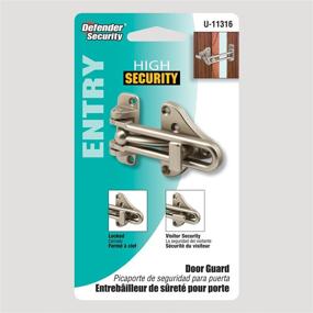 img 2 attached to High Security Swing Bar Door Guard with Auxiliary Lock - Satin Nickel Finish by Defender Security (1-Pack)