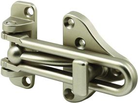 img 4 attached to High Security Swing Bar Door Guard with Auxiliary Lock - Satin Nickel Finish by Defender Security (1-Pack)