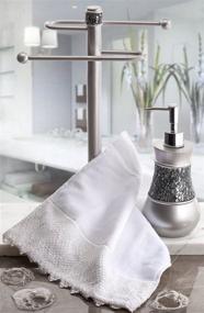 img 3 attached to Premium Silver Countertop Towel Stand for Elegant Bathroom Decor - Creative Scents Decorative Fingertip Towels Holder