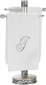 img 2 attached to Premium Silver Countertop Towel Stand for Elegant Bathroom Decor - Creative Scents Decorative Fingertip Towels Holder