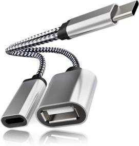 img 4 attached to 🔌 KEYBOO USB C OTG Adapter with 18W PD Charging and USB 2.0 Data Cable - Compatible for Samsung Galaxy S20+/Note 20, LG G6/G8, Google Pixel 4 XL, Google Chromecast with Google TV 2020