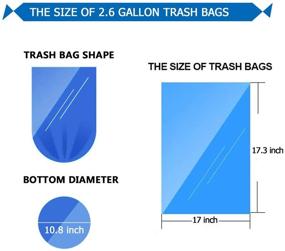 img 3 attached to 300-Count Small Garbage Bags, 2.6 Gallon Bin Liners for Home Office Kitchen Trash Can, Bathroom, Bedroom - 15-Liters Wastebasket Bags in 6 Colors