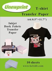 img 4 attached to Unewprint Heat Transfer Paper: Inkjet T-Shirt Transfer for Dark Fabric – 10 Sheet Customer Pack (8.3" x 11.7")