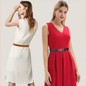 img 2 attached to 👗 Women's Vintage Elastic Belts - Stylish Ladies' Accessories and Fashionable Belts