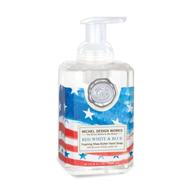 red, white &amp; blue michel design works foaming hand soap logo