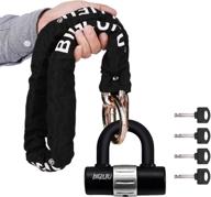 🔒 biglufu motorcycle lock chain locks: heavy duty, 120cm/4ft long, cut-proof 10mm thick square chains with 4 keys & 16mm u lock - ideal for motorcycles, motorbikes, bicycles, generators, gates logo