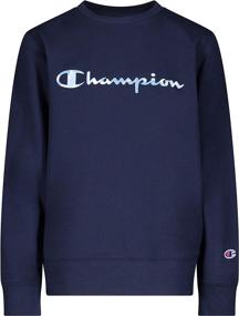 img 4 attached to Activewear for Boys: Champion Heritage Cotton Sweatshirt - Lightweight and Stylish